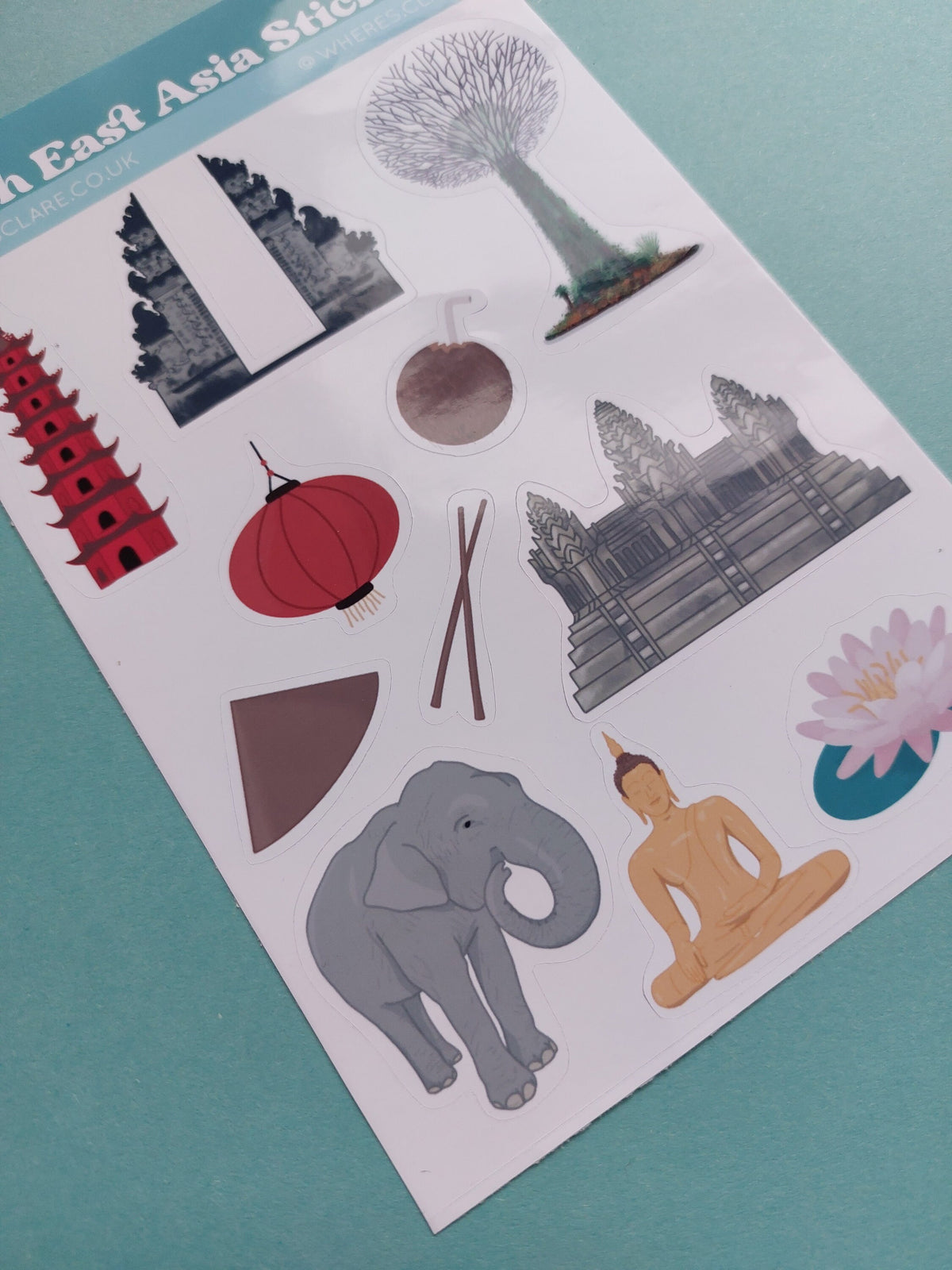 Asian Note Sticker South East Asia Sticker Sheet – Where's Clare
