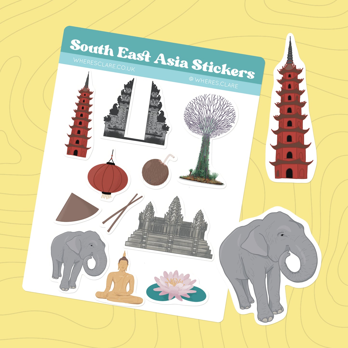 South East Asia Sticker Sheet