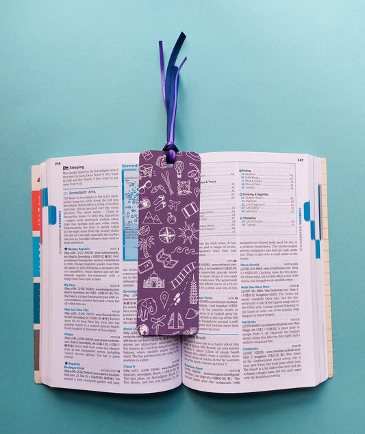 Purple Asia Travel Bookmark