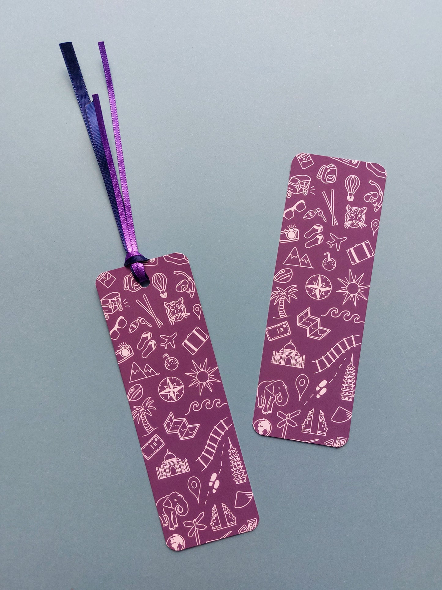 Purple Asia Travel Bookmark