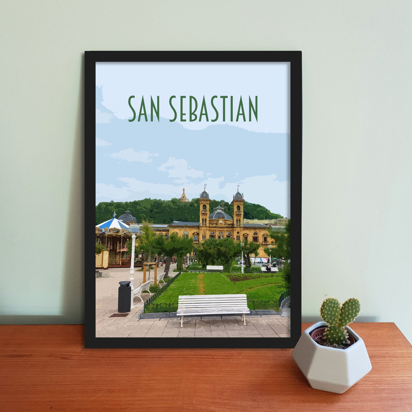 San Sebastian Travel Poster