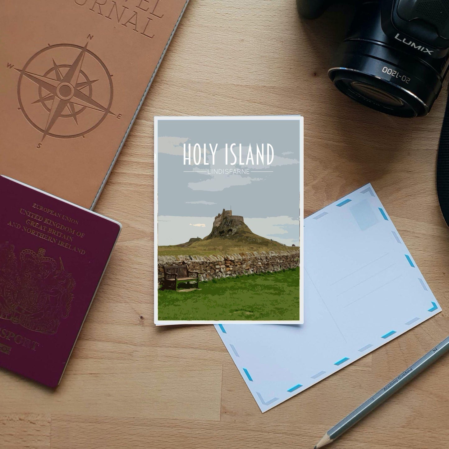 Holy Island Travel Poster