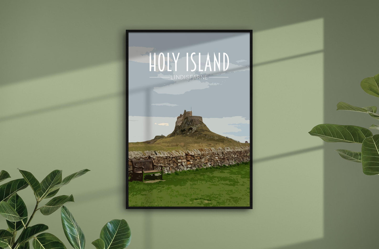 Holy Island Travel Poster