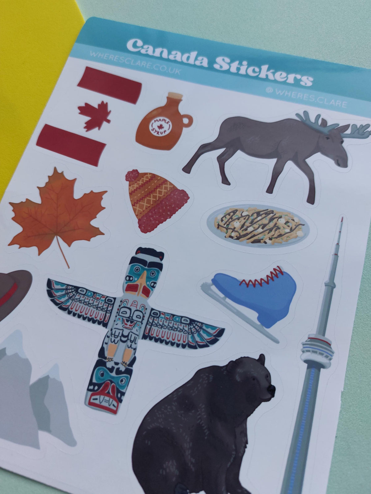 Canada Sticker Sample Canada Sticker Sheet – Where's Clare