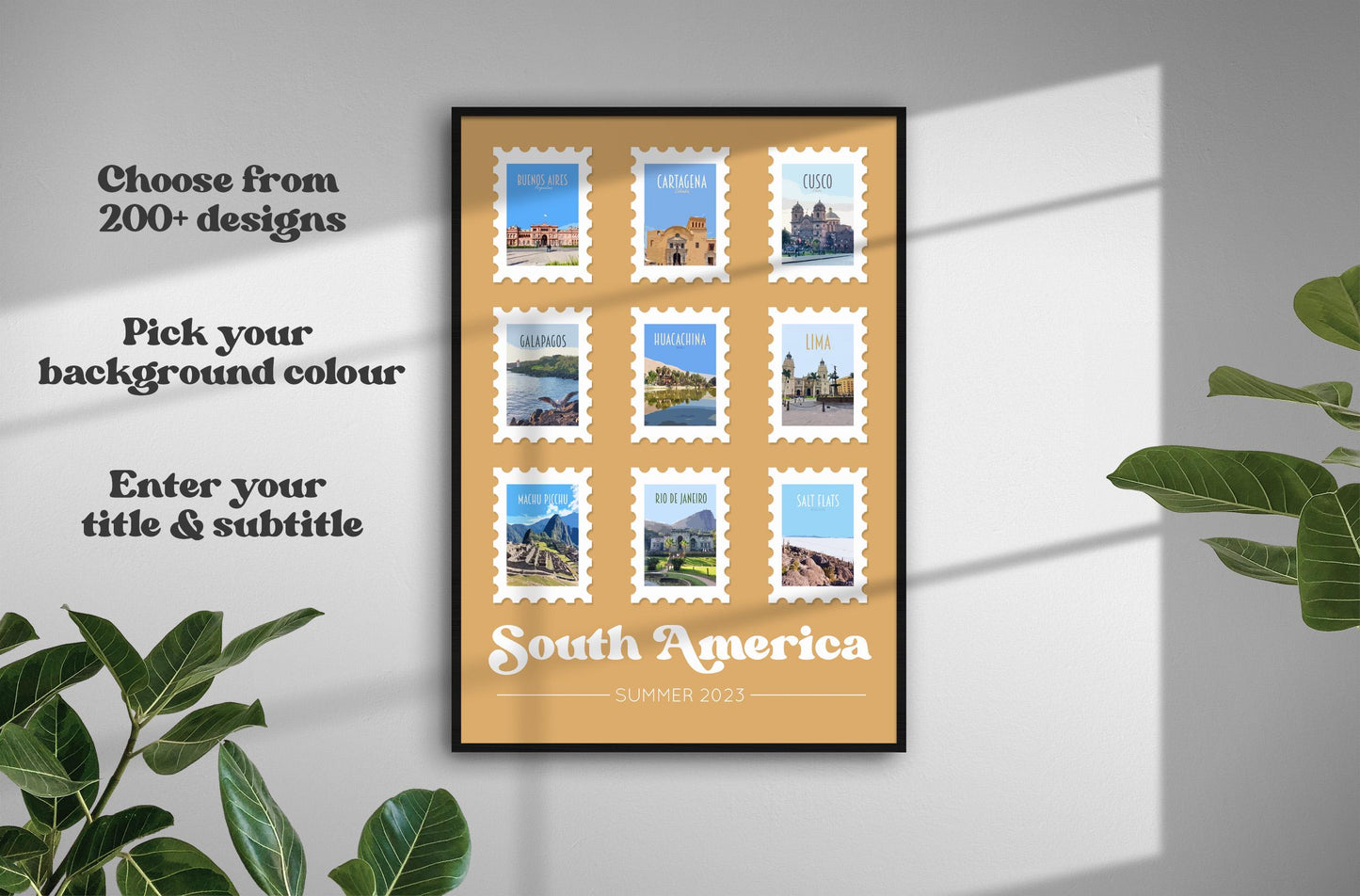 Custom Travel Stamp Poster