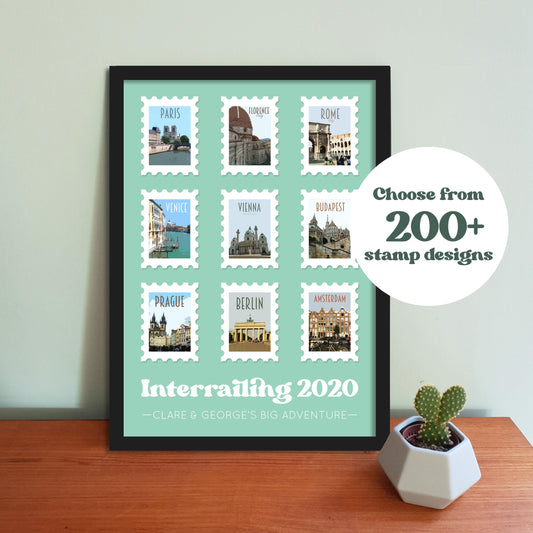 Custom Travel Stamp Poster