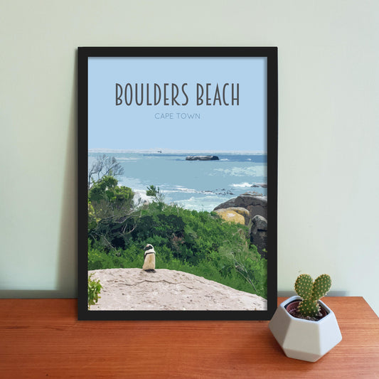 Boulder's Beach Travel Poster