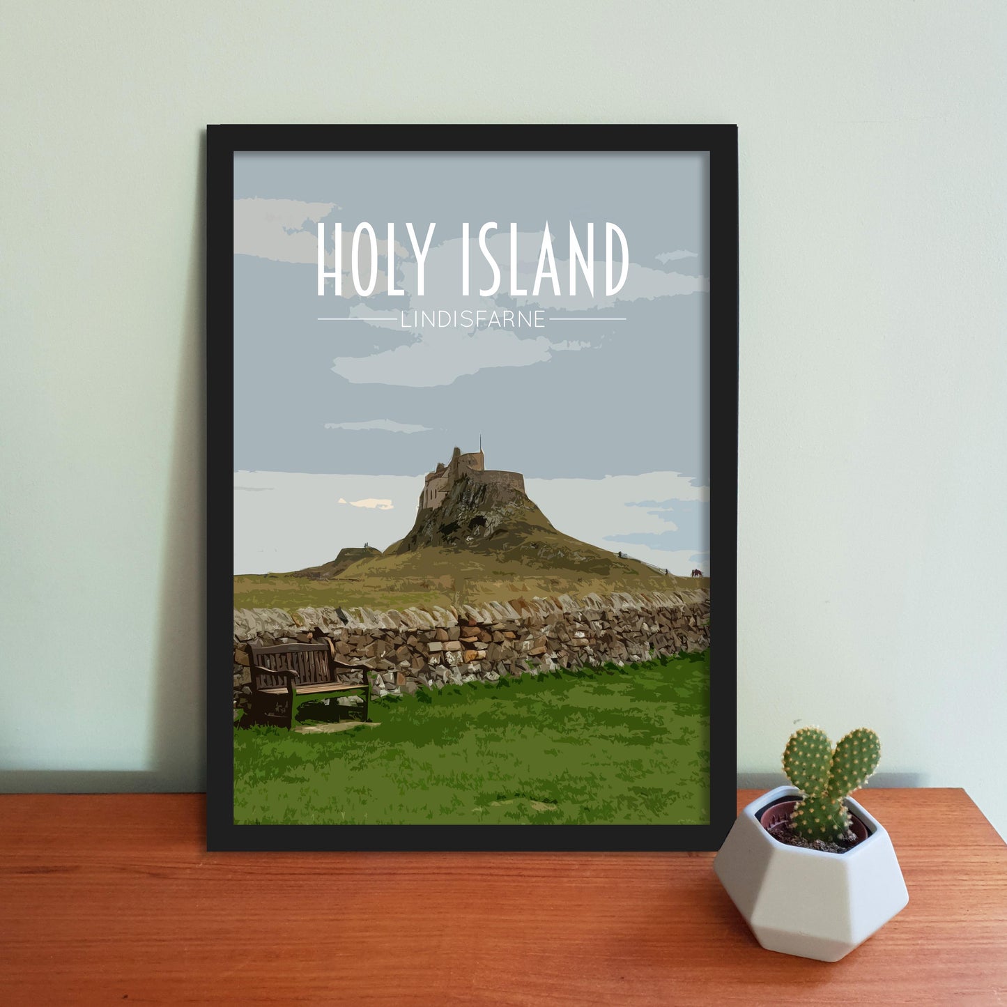 Holy Island Travel Poster