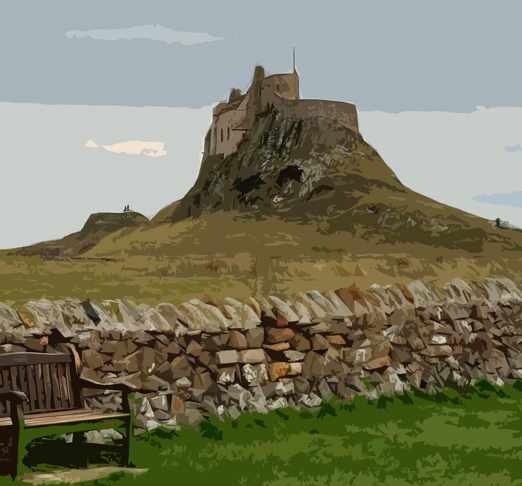 Holy Island Travel Poster