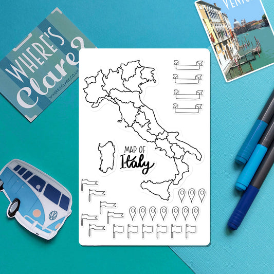 Italy Map Outline Sticker