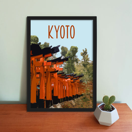 Kyoto Travel Poster - Fushimi Inari