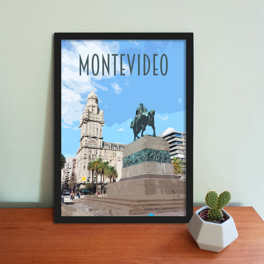 Montevideo Travel Poster