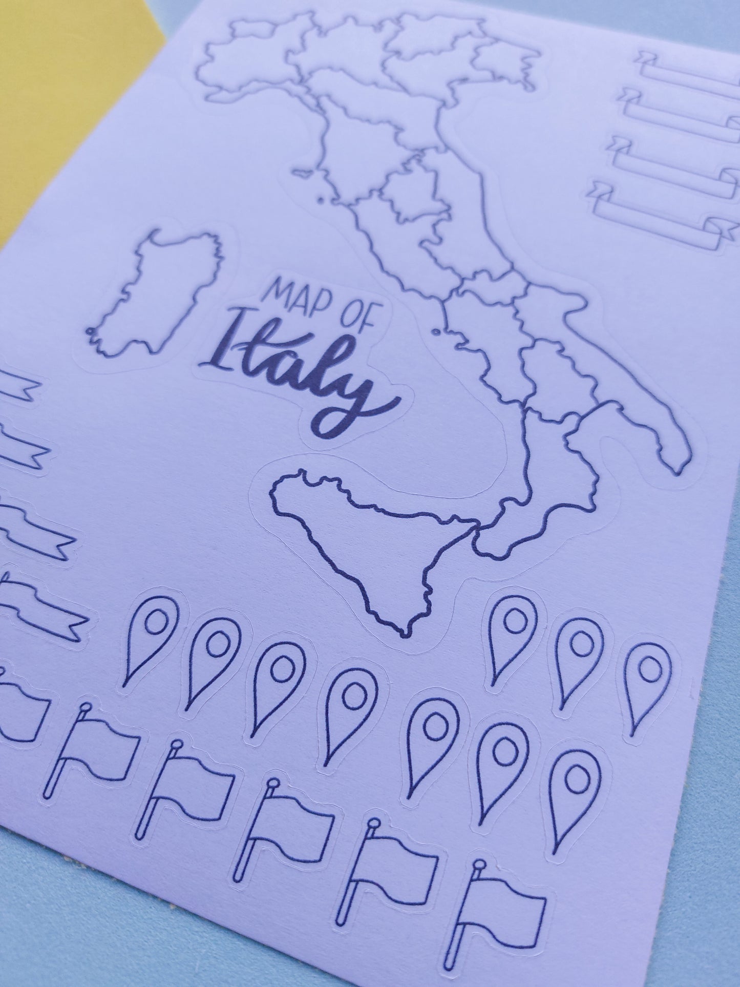 Italy Map Outline Sticker