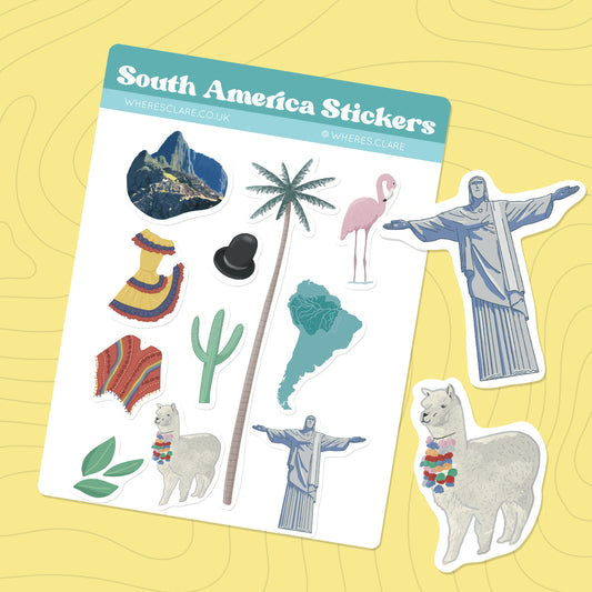 South America Sticker Sheet