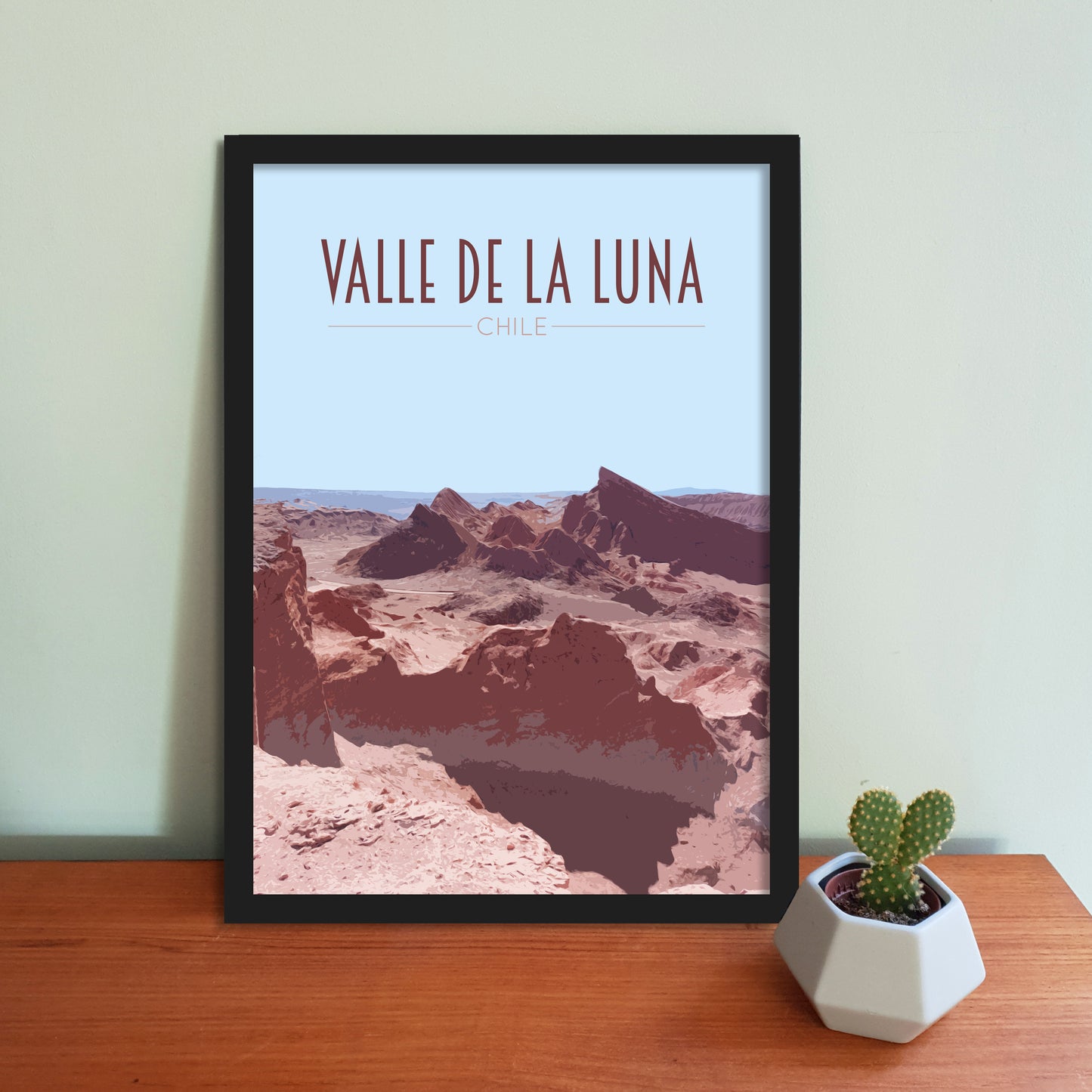 Valle De La Luna Travel Poster