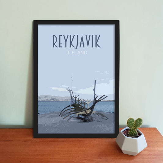 Reykjavik Travel Poster