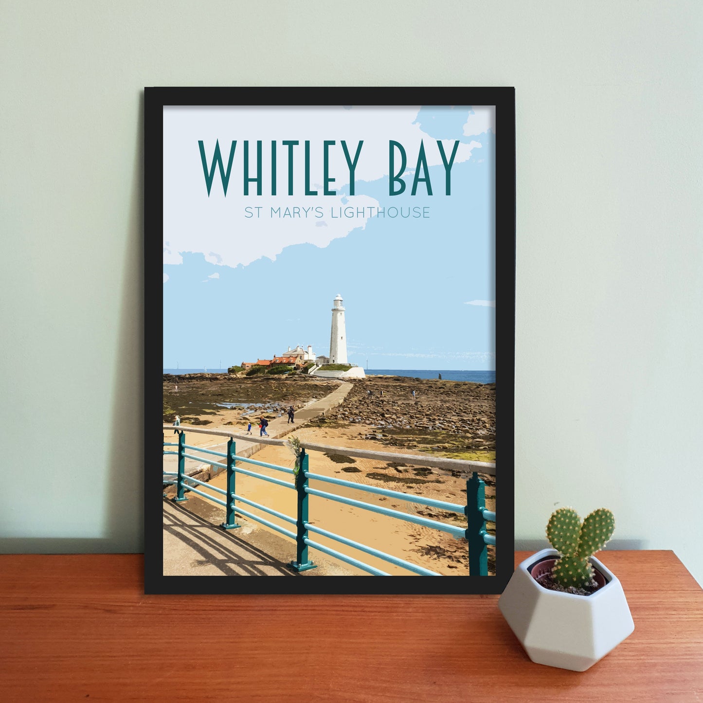 Whitley Bay Travel Poster