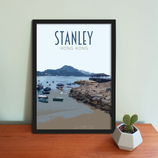 Stanley, Hong Kong Travel Poster