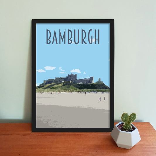 Bamburgh Travel Poster