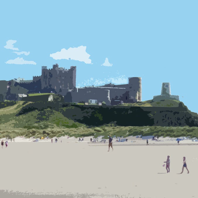 Bamburgh Travel Poster