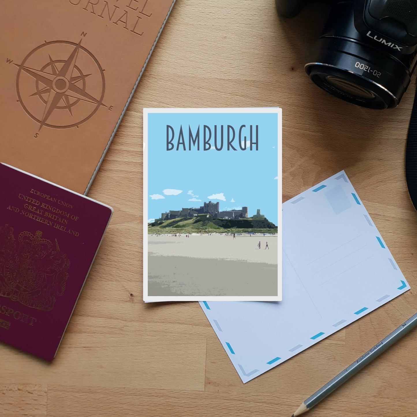 Bamburgh Travel Poster