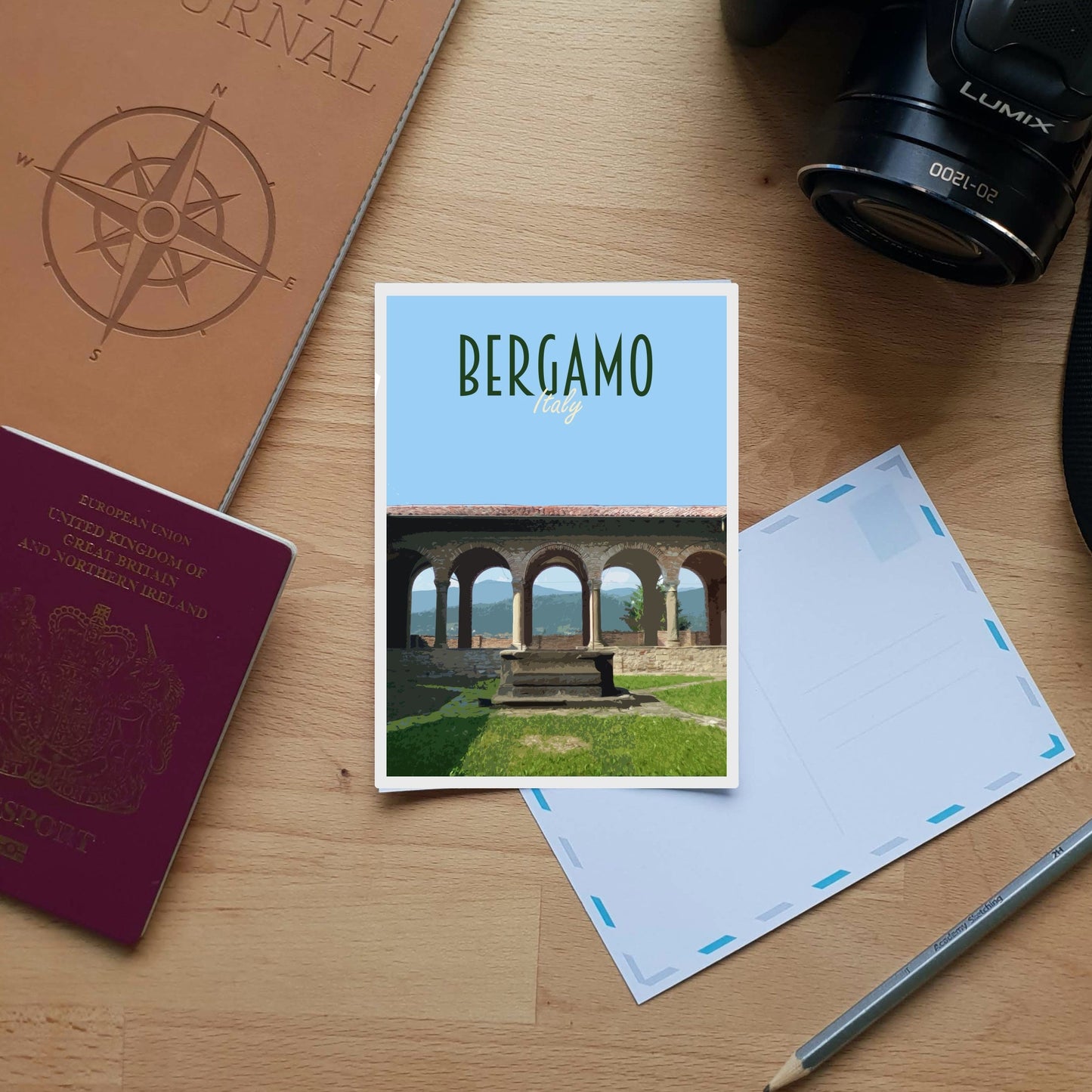 Bergamo Travel Poster