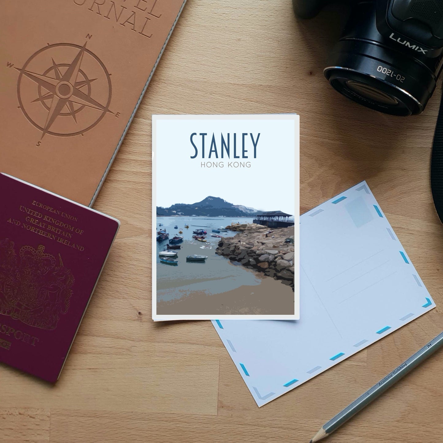 Stanley, Hong Kong Travel Poster