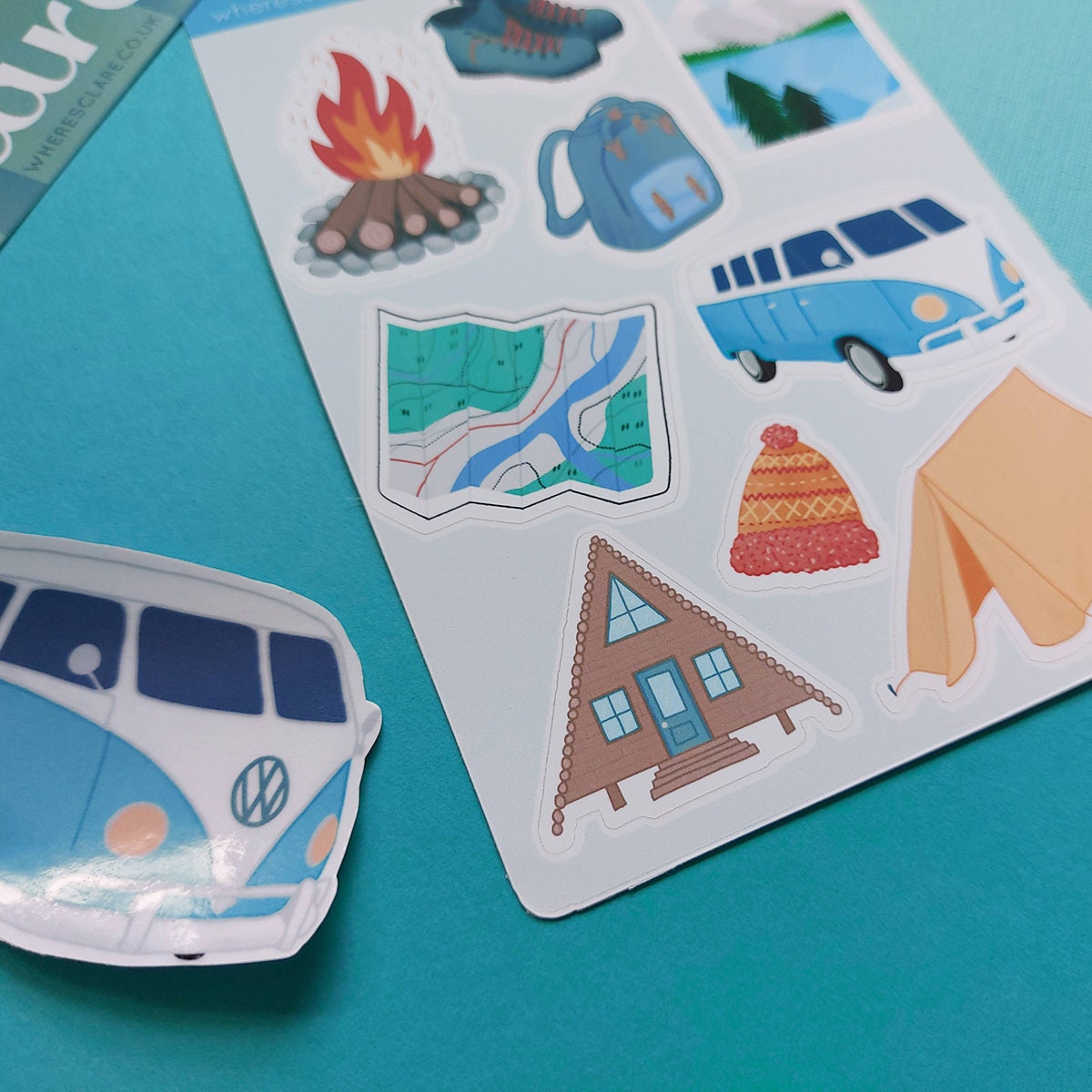 Travel Camping Sticker Sheet