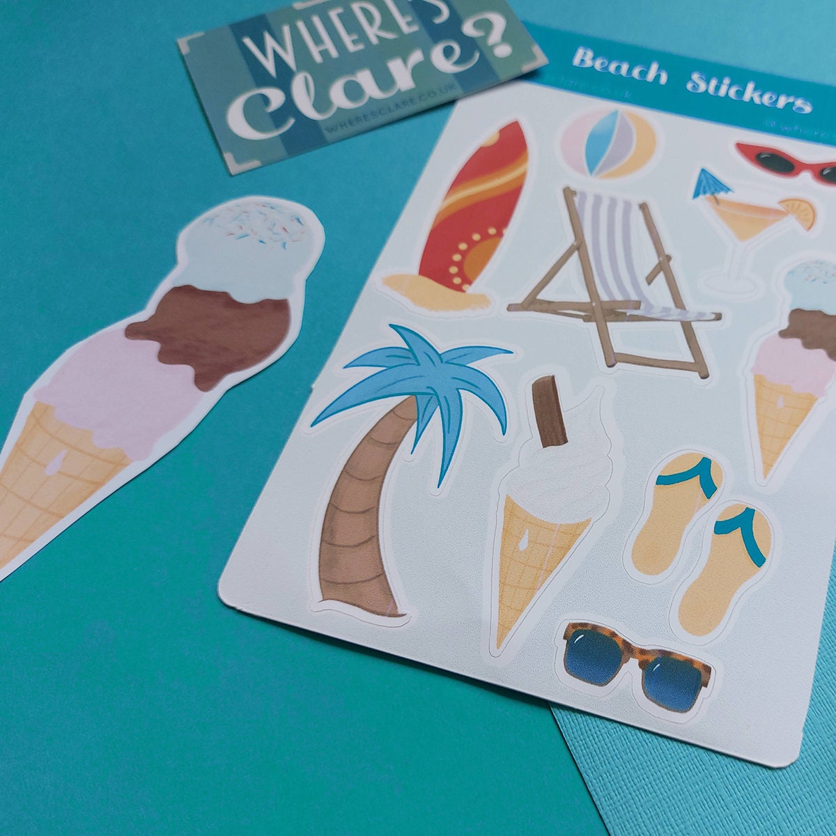 Travel Beach Sticker Sheet