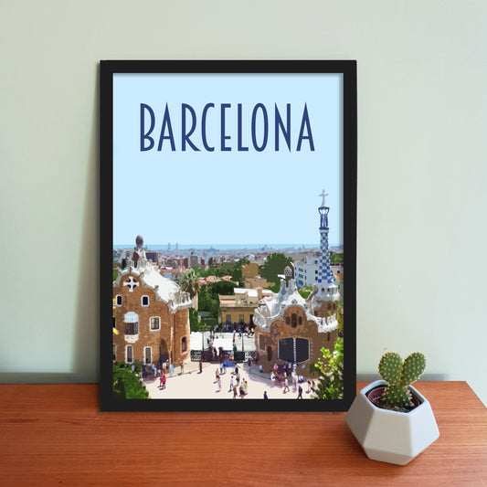 Barcelona Travel Poster