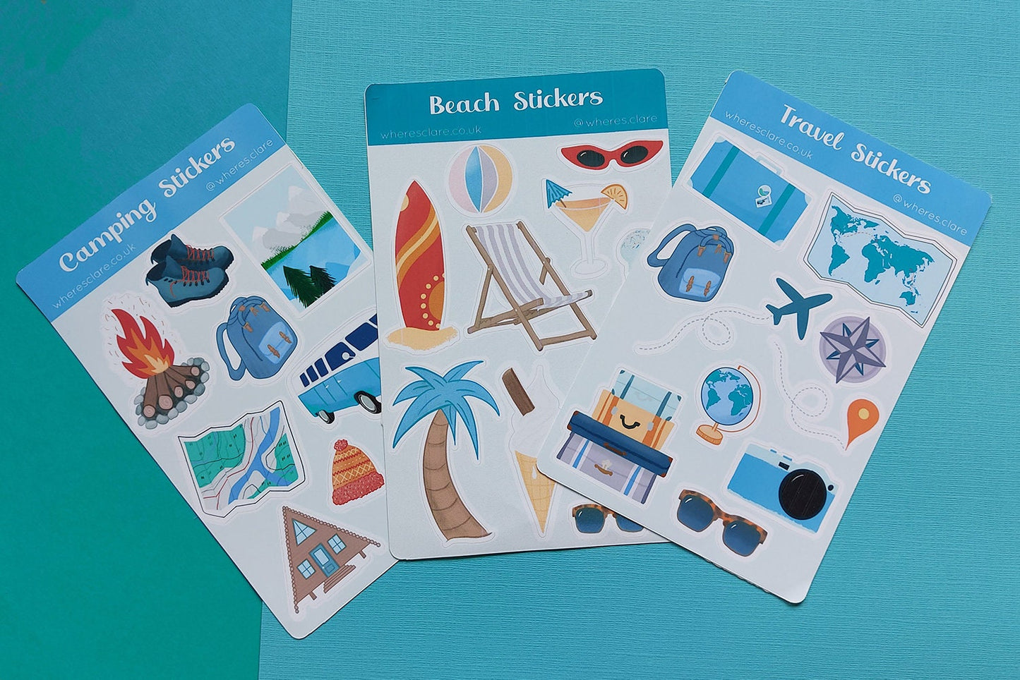 Travel Beach Sticker Sheet