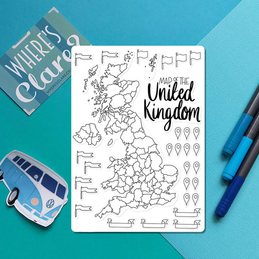 UK Map Outline Sticker