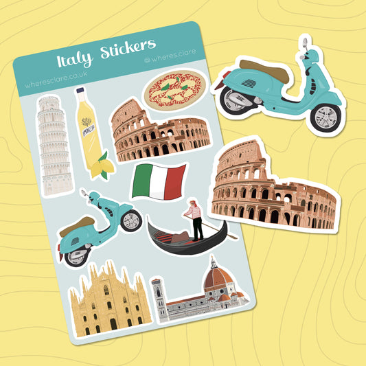 Italy Sticker Sheet