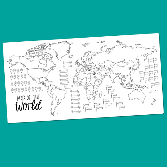 World Map Outline Sticker