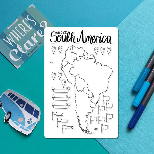 South America Outline Sticker