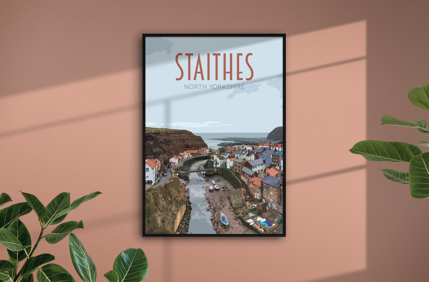 Staithes Travel Poster