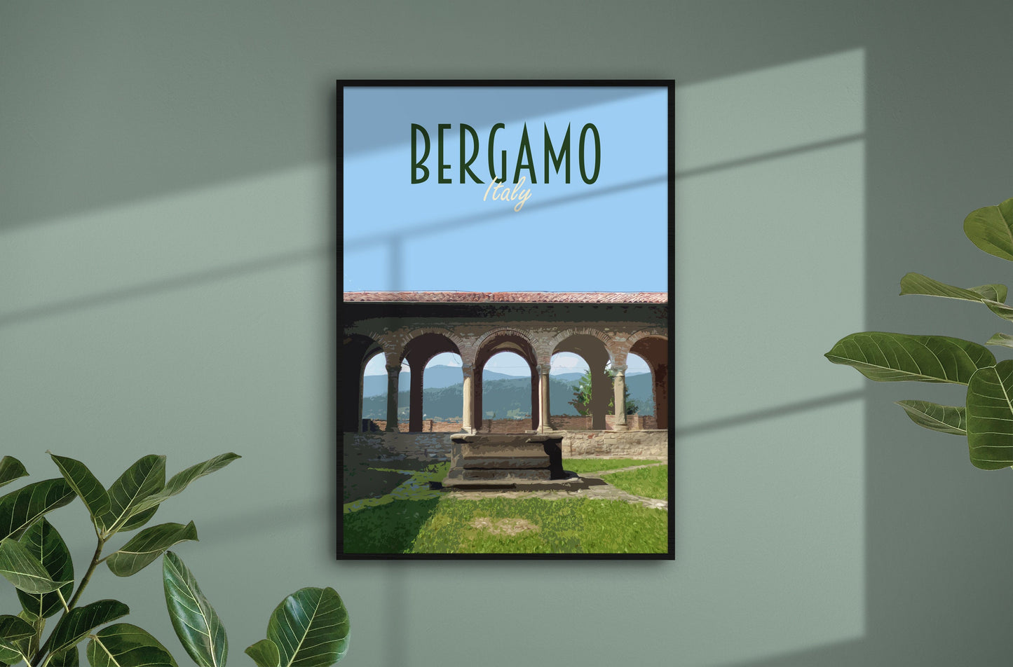 Bergamo Travel Poster