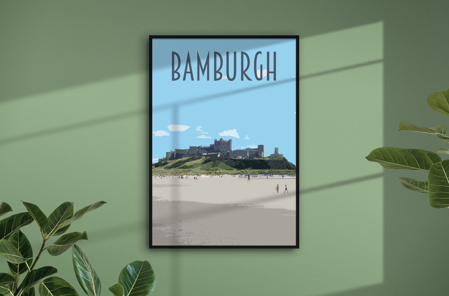 Bamburgh Travel Poster