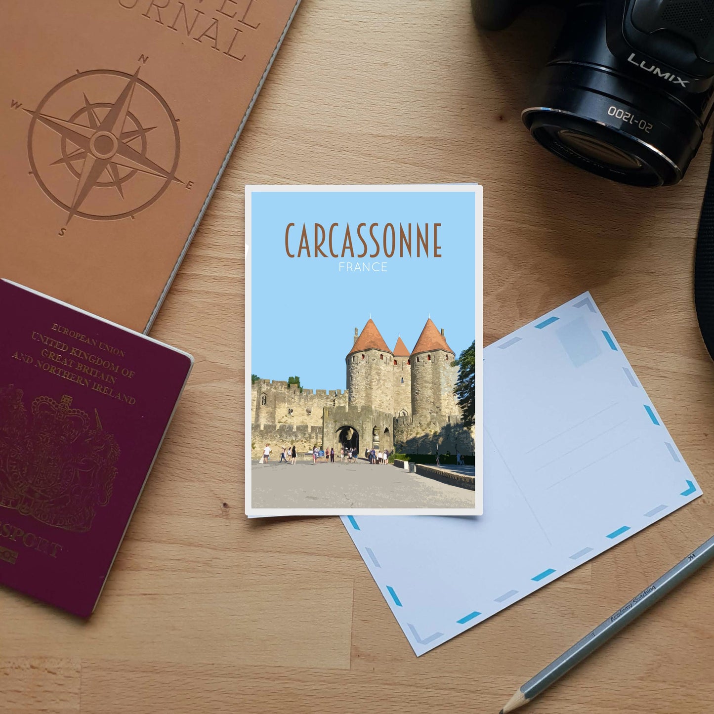 Carcassonne Travel Poster