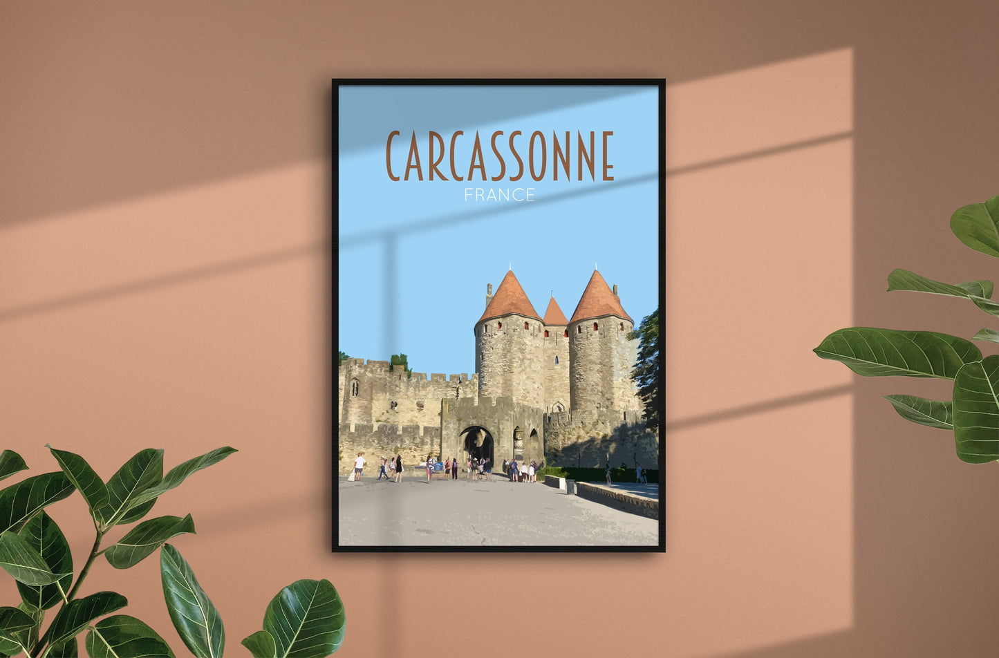 Carcassonne Travel Poster