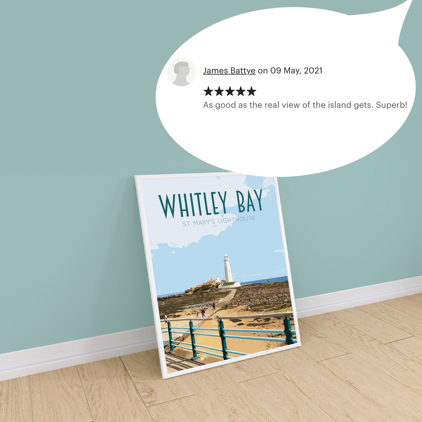 Whitley Bay Travel Poster
