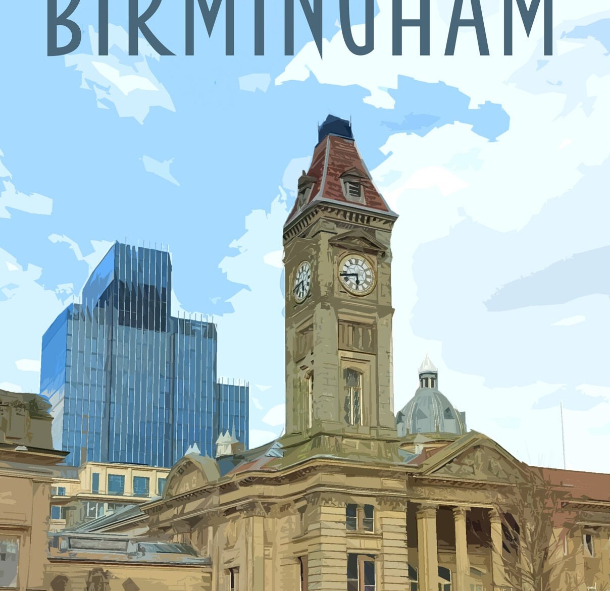 Birmingham Travel Poster