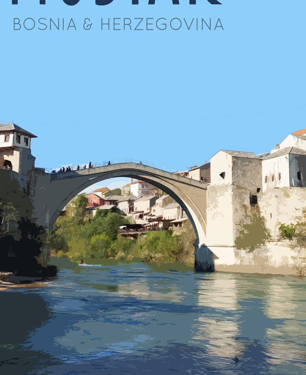 Mostar Travel Poster