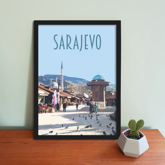 Sarajevo Travel Poster