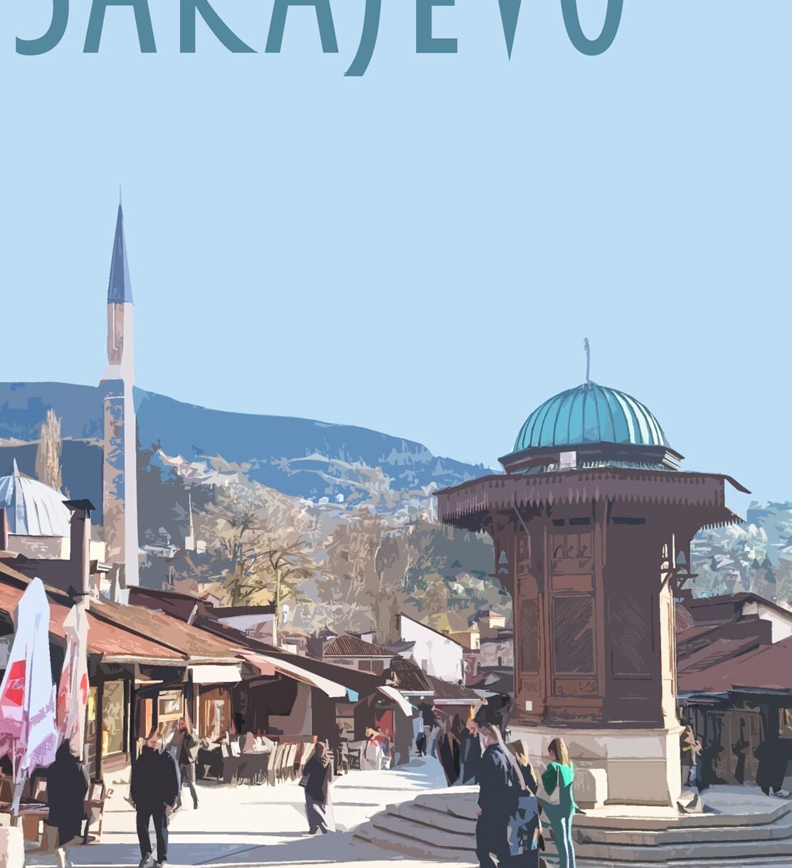 Sarajevo Travel Poster