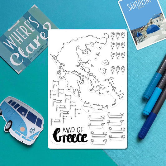 Greece Map Outline Sticker