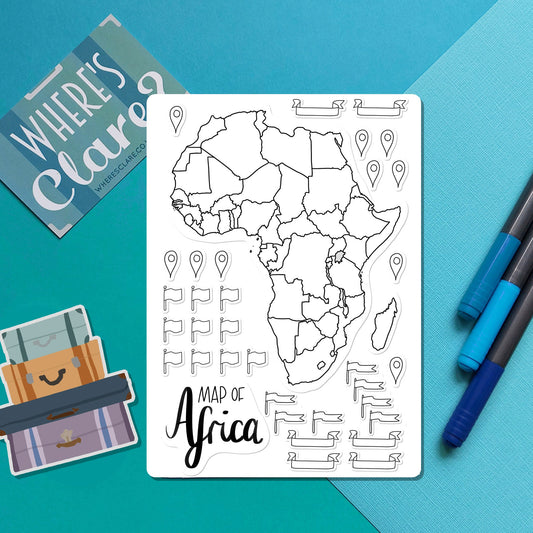 Africa Map Outline Sticker