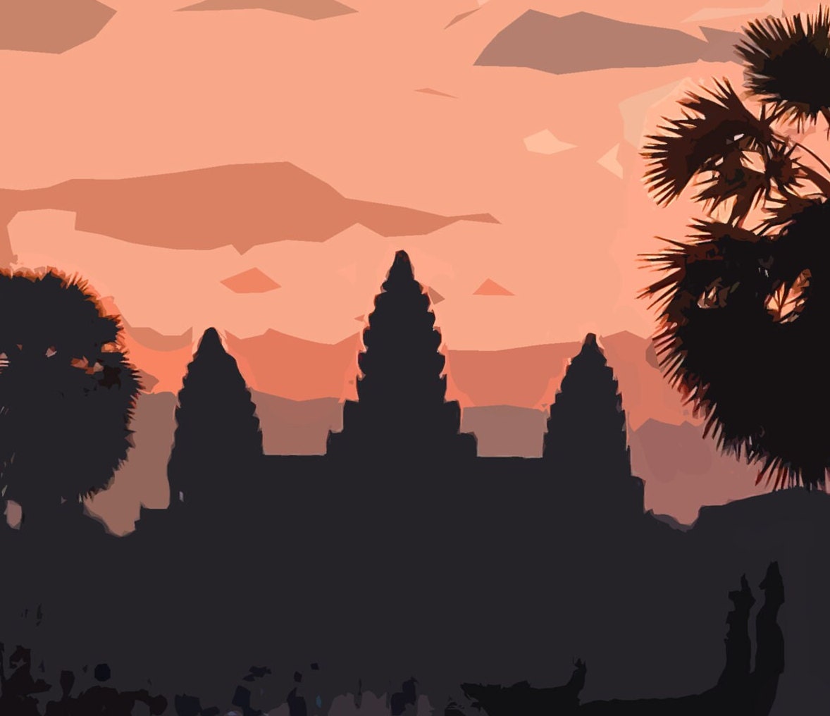 Angkor Wat Travel Poster