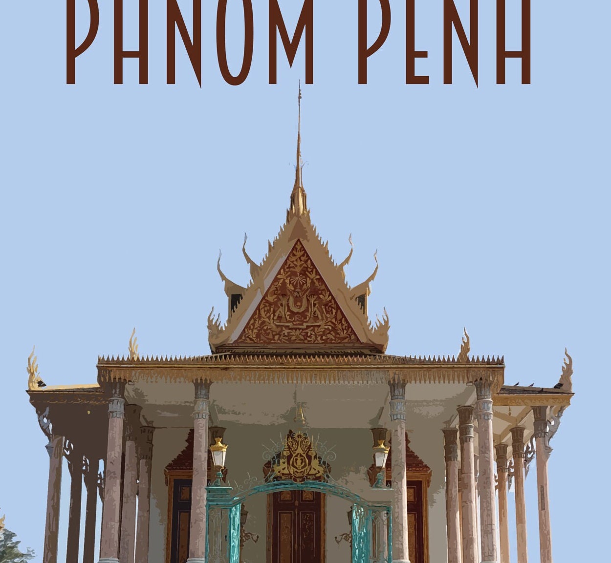 Phnom Penh Travel Poster