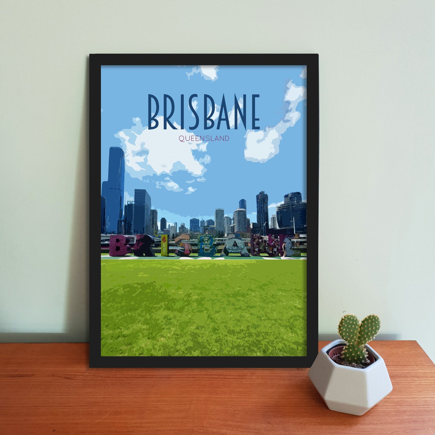 Brisbane Travel Poster